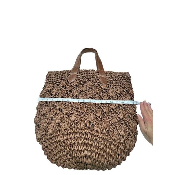 Croft & Barrow Straw* Tote Bag * Cocoa * NWOT - Picture 7 of 10